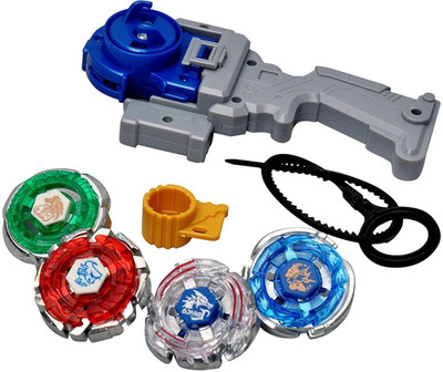 

Assemble 4D 4 in 1 Beyblades Metal Fighter Fury with Metal Fight Ring and Handle Launcher(Multicolor)