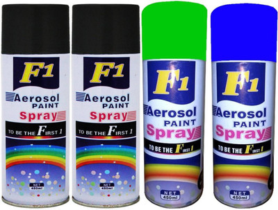 V T Eye Multicolor Spray Paint 450 ml(Pack of 4)