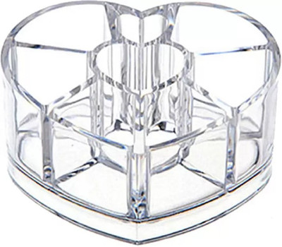 

Trendy Heart Shaped Cosmetic and Makeup Organizer Makeup Vanity Box(Clear)