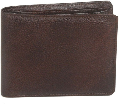 

Hidekin Men Brown Genuine Leather Wallet(10 Card Slots)