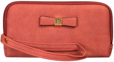 

Louise Belgium Women Casual Orange Artificial Leather Wallet, Dark peach