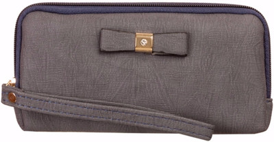 

Louise Belgium Women Casual Grey Artificial Leather Wallet(3 Card Slots), Dark grey