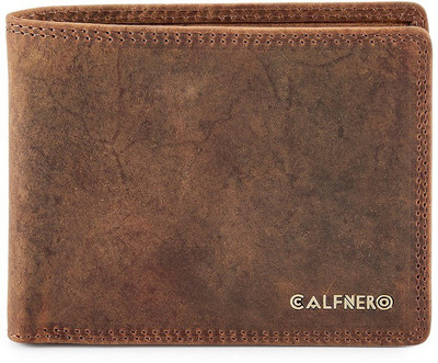 

Calfnero Men Brown Genuine Leather Wallet(8 Card Slots)