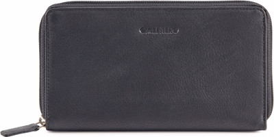 

Calfnero Women Casual Black Genuine Leather Wallet(12 Card Slots)