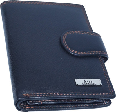 

AVES Fashion Men Black Genuine Leather Wallet(2 Card Slots)