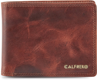 

Calfnero Men Tan Genuine Leather Wallet(3 Card Slots)