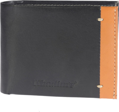 Khadim's Men Black Genuine Leather Wallet(8 Card Slots)