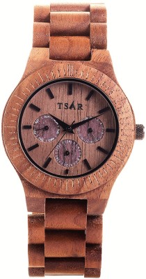 TSAR Tri Classic Turkish Walnut Wood Watch  - For Men & Women   Watches  (Tsar)