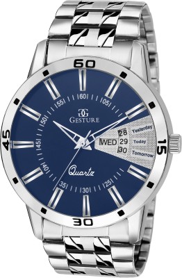 Gesture 1205- Blue Day And Date Chain Watch  - For Men   Watches  (Gesture)