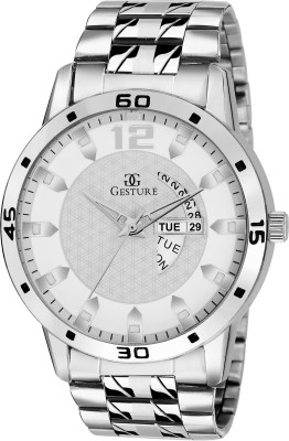 Gesture 1200- Silver Day And Date Chain Watch  - For Men   Watches  (Gesture)