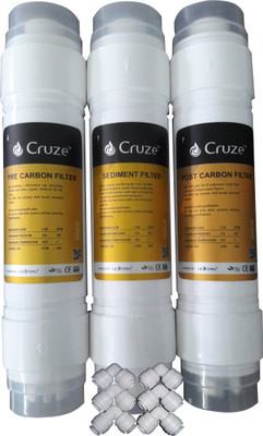 

lexcru Pokar RO Cruze Gold Inline Filter Set with 6pcs elbow Suitable for All RO Water Purifier Solid Filter Cartridge(5, Pack of 3)