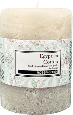 

Rosemoore Egyptian Cotton Scented Pillar Candle(White, Pack of 1)