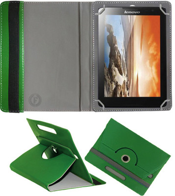 Fastway Book Cover for Lenovo A 8 -50 A 5500(Green, Cases with Holder)