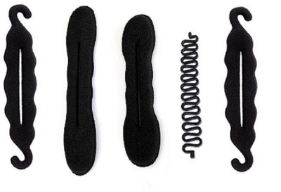 

Prime set of 5 different hair accessories French tool, magic puff small and large , Juda Maker Hair Accessory Set, Hair Clip(Black)