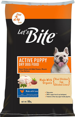 

Drools let's bite active puppy Chicken 10 kg Dry Dog Food