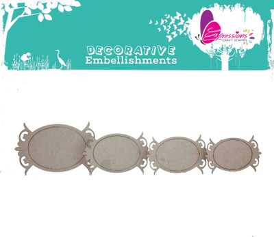

expressions craft stamps Designer oval frame-2 DIY Chipboard Embellishment Theme, Scrapbook Kit(DIY)