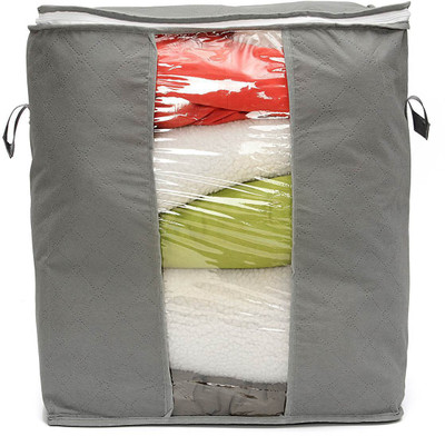 

Everbuy Foldable Charcoal Clothes Sweater Blanket Closet Organizer Storage Bag Box Storage Box (Multicolor)(Multicolor)