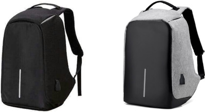 

TraveleXp Anti-Theft-USB-Combo 30 L Laptop Backpack(Grey, Black), Black;grey