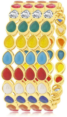 

You Bella Alloy Bangle Set(Pack of 4, Multicolor