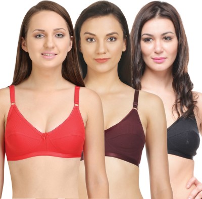 BodyCare Perfect Coverage Bra Women Full Coverage Non Padded Bra(Multicolor)