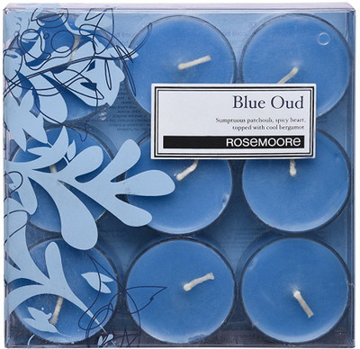 

Rosemoore Blue Oud Scented Tea Lights Candle(Blue, Pack of 9)
