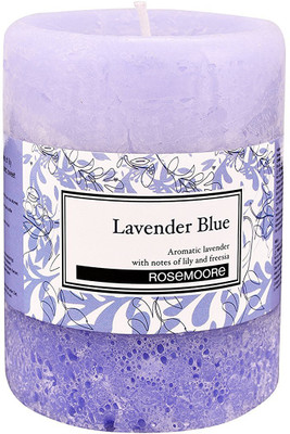 

Rosemoore Lavender Blue Scented Pillar Candle(Blue, Pack of 1)
