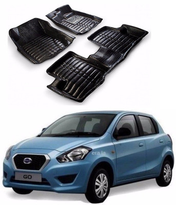 AUTOGARH Plastic 5D Mat For  Datsun Go(Black)