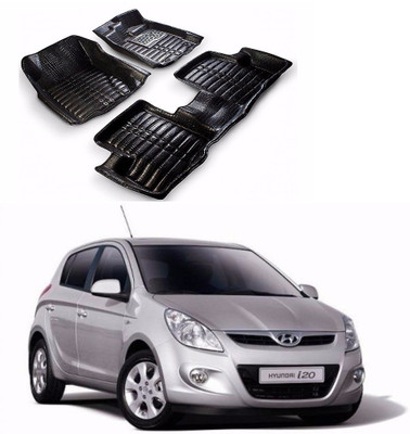 AUTOGARH Plastic 5D Mat For  Hyundai i20(Black)