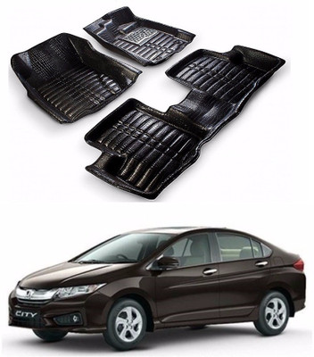 AUTOGARH Plastic 5D Mat For  Honda City(Black)