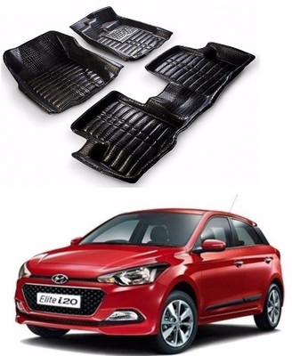 AUTOGARH Plastic 5D Mat For  Hyundai i20(Black)