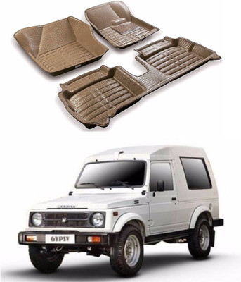 AUTOGARH Plastic 5D Mat For  Mahindra Gypsy(Beige)