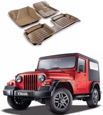 AUTOGARH Plastic 5D Mat For  Mahindra Thar(Beige)