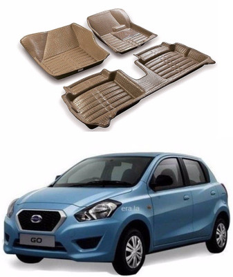 AUTOGARH Plastic 5D Mat For  Datsun Go(Beige)