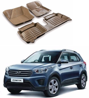 AUTOGARH Plastic 5D Mat For  Hyundai Creta(Beige)