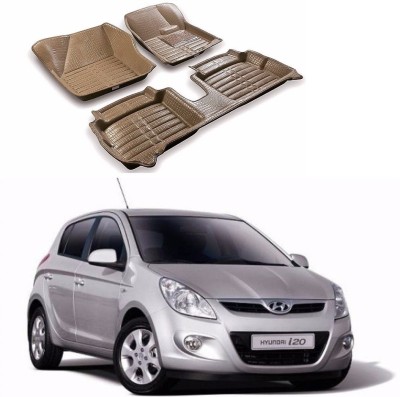 AUTOGARH Plastic 5D Mat For  Hyundai i20(Beige)