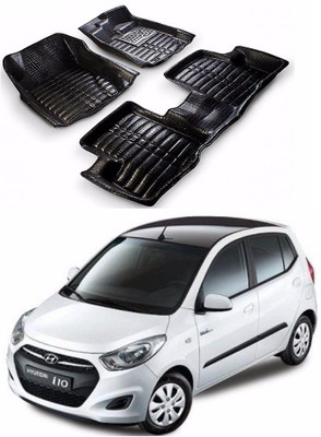 AUTOGARH Plastic 5D Mat For  Hyundai i10(Black)