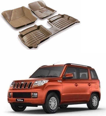 AUTOGARH Plastic 5D Mat For  Mahindra TUV-300(Beige)
