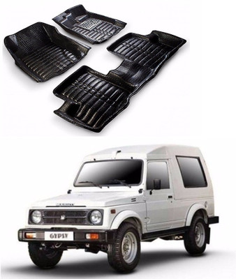 AUTOGARH Plastic 5D Mat For  Mahindra Gypsy(Black)