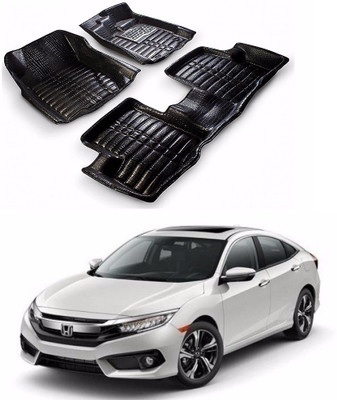 AUTOGARH Plastic 5D Mat For  Honda Civic(Black)