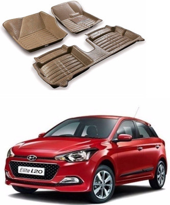 AUTOGARH Plastic 5D Mat For  Hyundai i20(Beige)