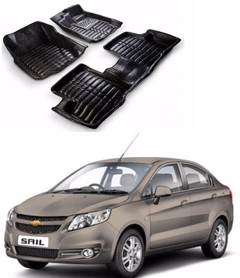 AUTOGARH Plastic 5D Mat For  Chevrolet Sail(Black)