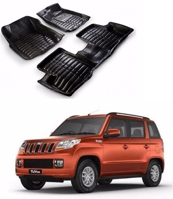 AUTOGARH Plastic 5D Mat For  Mahindra TUV-300(Black)
