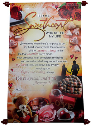 

Natali Traders Love Scroll Card Greeting Card(Multicolor, Pack of 1)