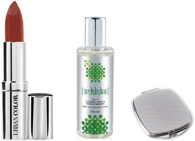 

Modicare CREME GLAM LIPSTICK WITH 3 IN 1 CLEANSER-TONER-MAKEUP-REMOVER & COMPACT MIRROR(Set of 3)