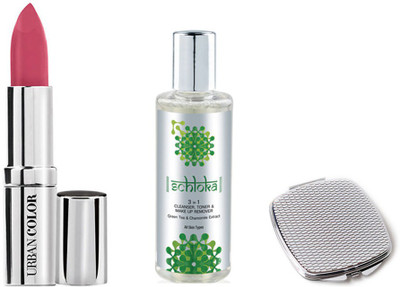

Modicare CREME GLAM LIPSTICK WITH 3 IN 1 CLEANSER-TONER-MAKEUP-REMOVER & COMPACT MIRROR(Set of 3)