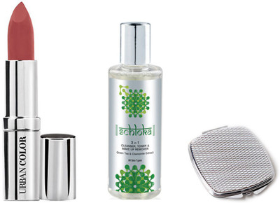 

Modicare CREME GLAM LIPSTICK WITH 3 IN 1 CLEANSER-TONER-MAKEUP-REMOVER & COMPACT MIRROR(Set of 3)