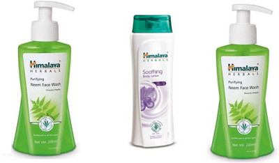 

Himalaya Purifying Neem Face Wash,Soothing body lotion, Purifying Neem Face Wash(Set of 3)