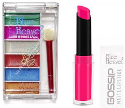 

Blue Heaven 6 IN 1 EYE SHADOW WITH GOSSIP LIPISTICK 01 (PINK)(Set of 02)