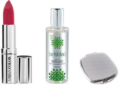 

Modicare CREME GLAM LIPSTICK WITH 3 IN 1 CLEANSER-TONER-MAKEUP-REMOVER & COMPACT MIRROR(Set of 3)