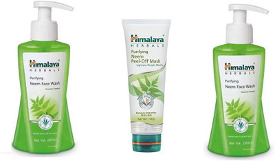 Himalaya Purifying Neem Face Wash,Purifying Neem Peel Off Mask, Purifying Neem Face Wash(Set of 3)